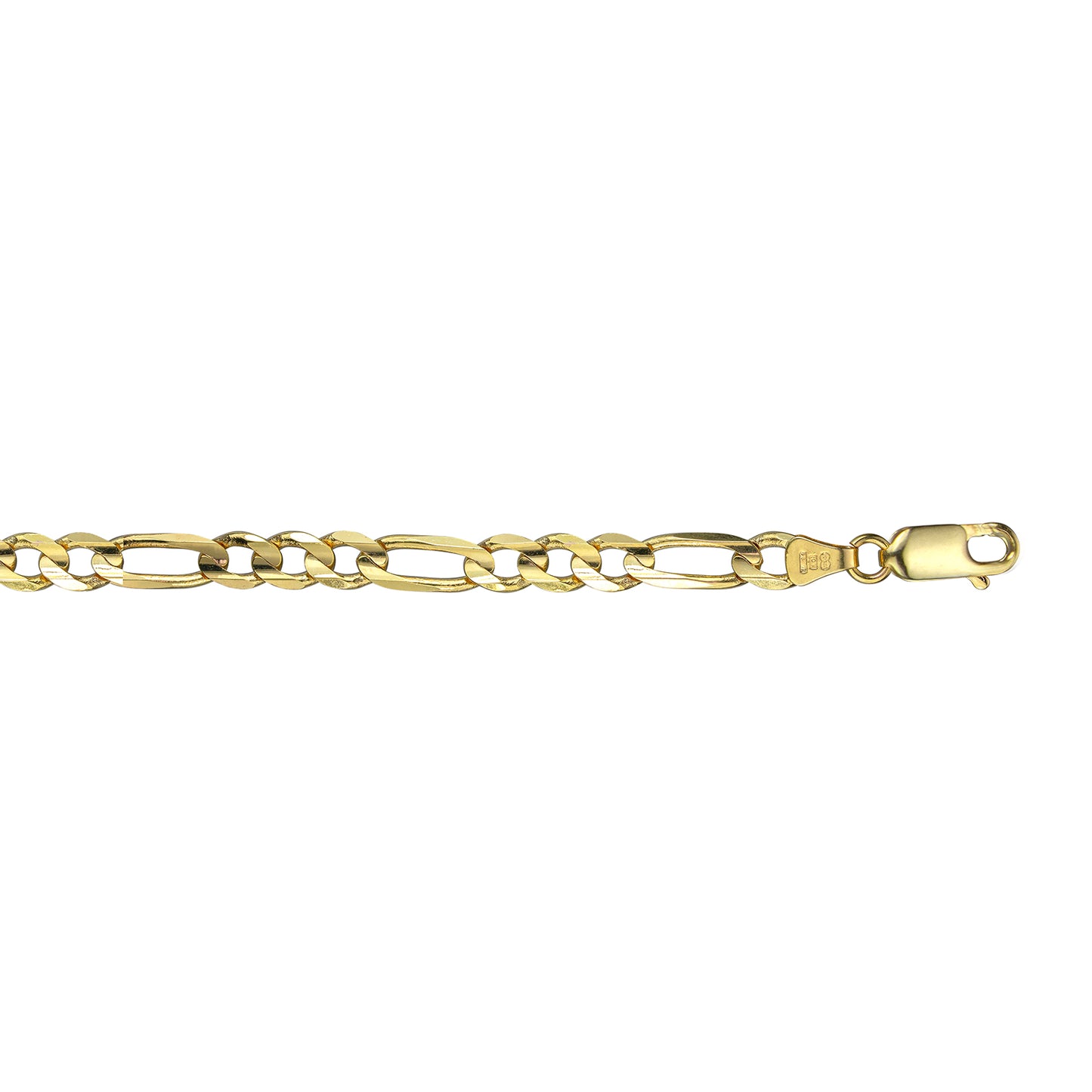 10K Solid Yellow Gold Figaro Bracelet - 721