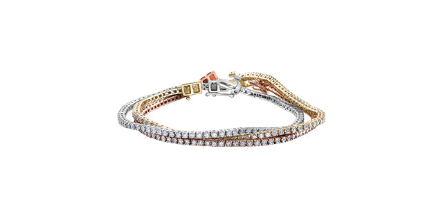 3.00 CT Natural Diamond Tennis Bracelet in 10K Gold | Prong Set