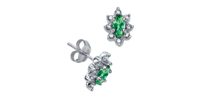 Gemstone stud earrings