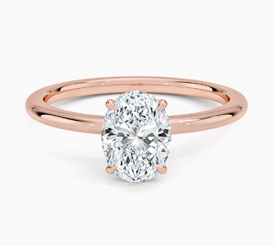 14K Oval LG Diamond Engagement Ring - 2.25TW