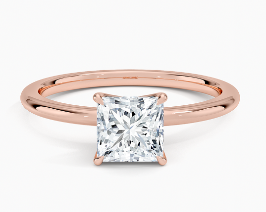 14K Princess LG Diamond Solitaire Ring - 1.0TW