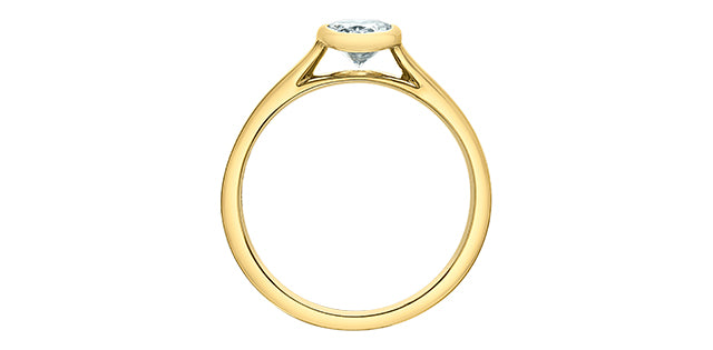 Unazë 14K e rrumbullakët LG Diamant Solitaire - 0,25CT