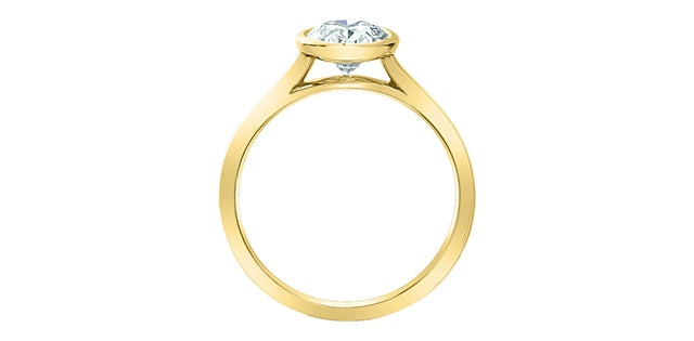Unazë 14K e rrumbullakët LG Diamant Solitaire - 0,25CT