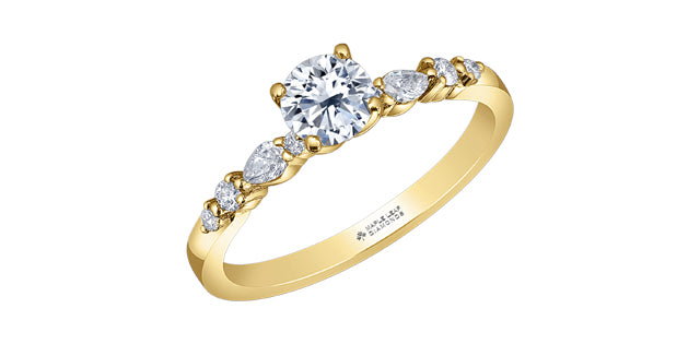 Unazë 14K e rrumbullakët LG Diamant Solitaire - 0,25CT