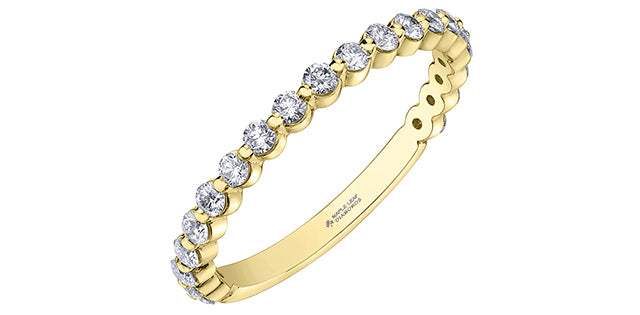 Shared Prong Diamond Band 0.50CT 18K Gold | Mississauga