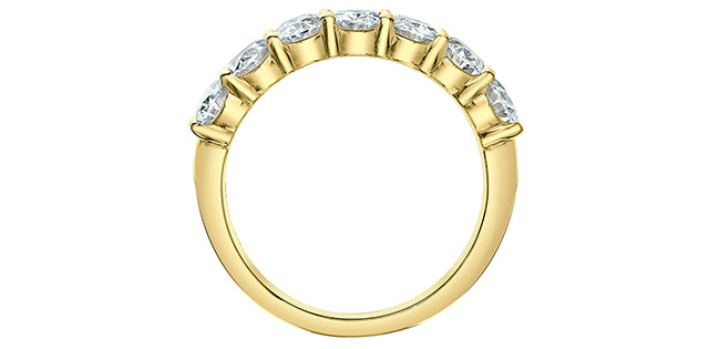2.00ct Lab Diamond Oval Broad Half Eternity Band in 14K Yellow Gold