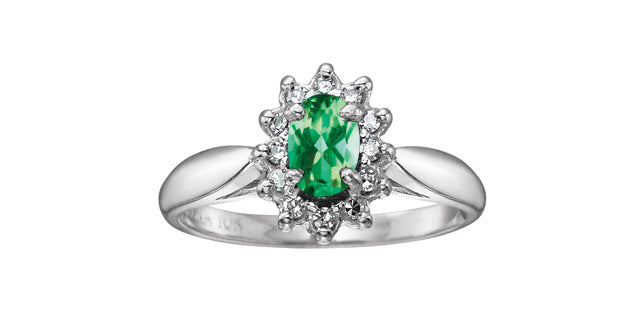 Gemstone and diamond ring