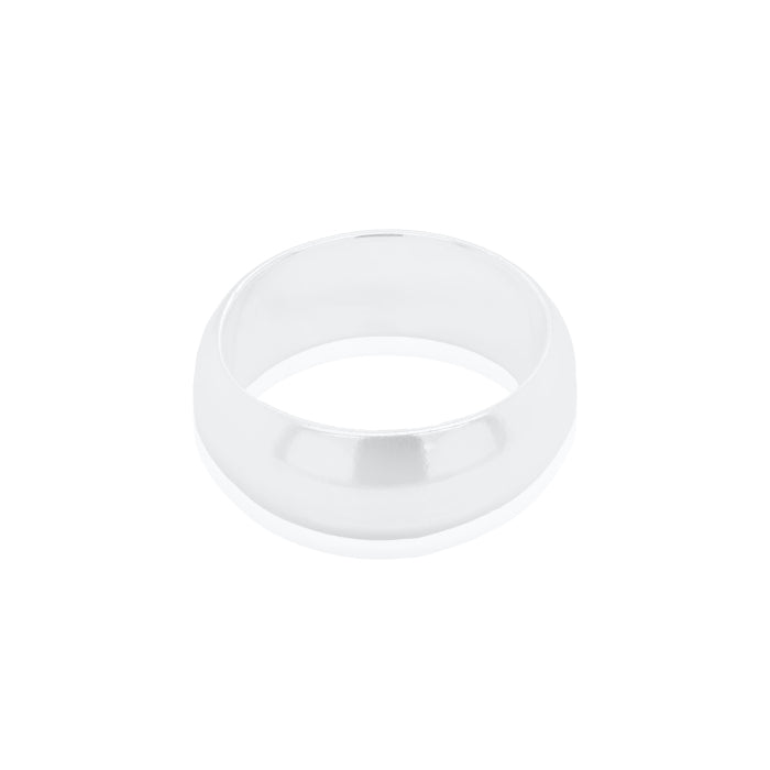 8MM Domed Top Sterling Silver Wedding Band