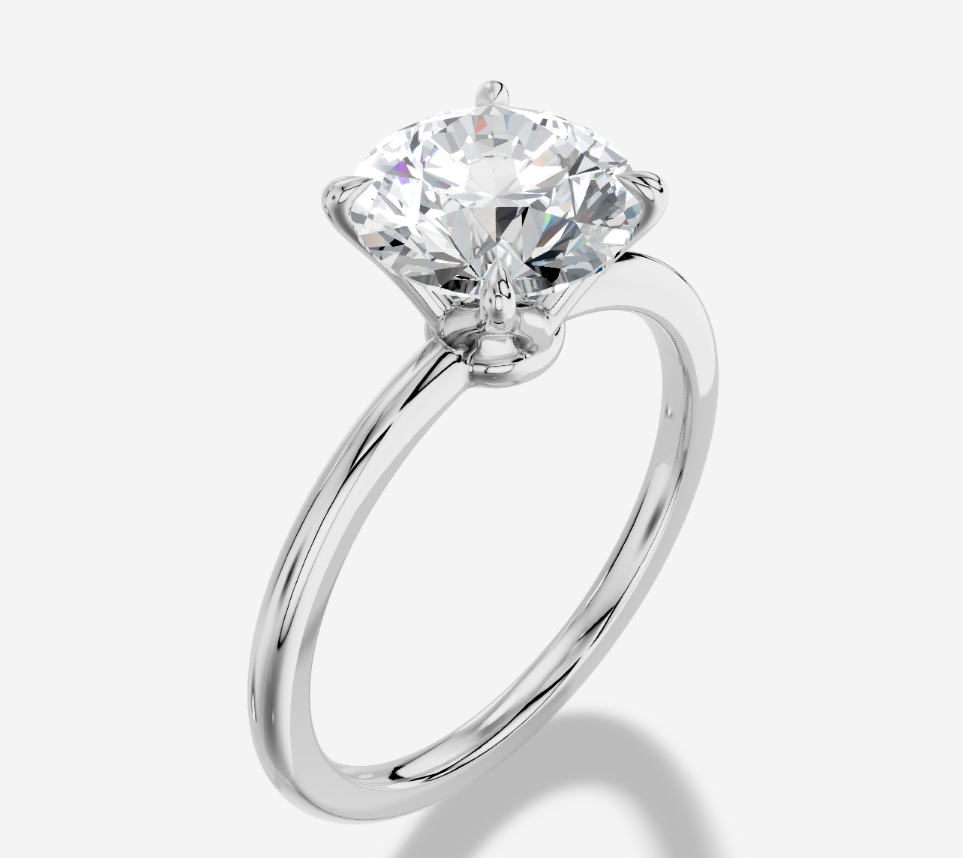 Unazë 14K e rrumbullakët LG Diamant Solitaire - 2.0CT