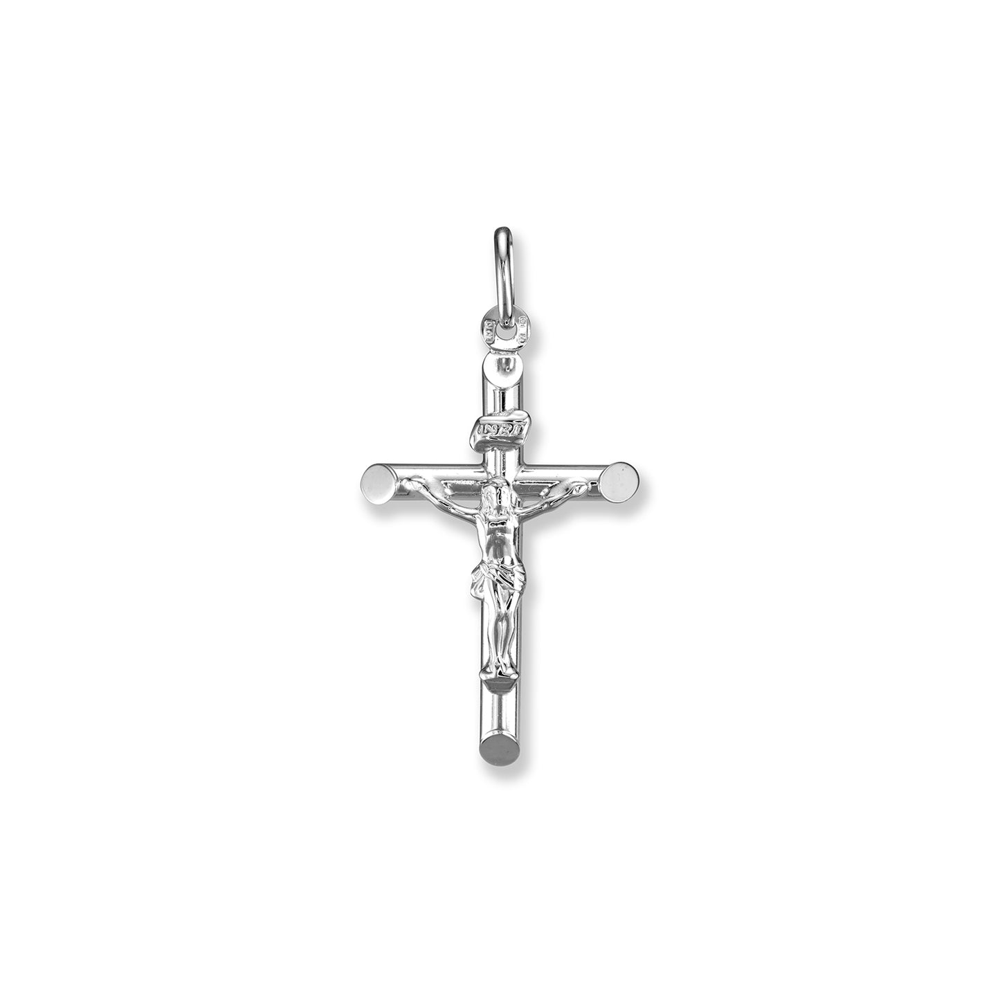 White Traditional Gold Cross