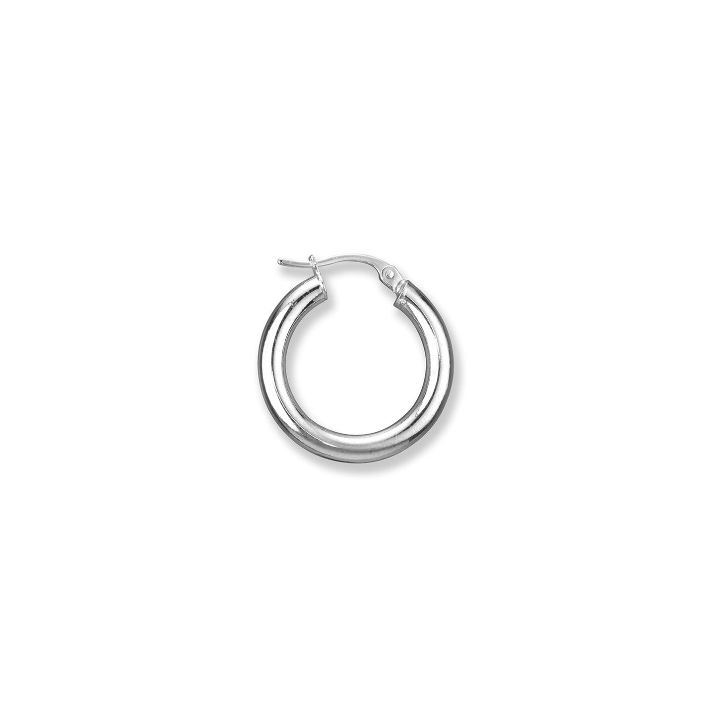 14K Thick White Gold Earrings - 2126
