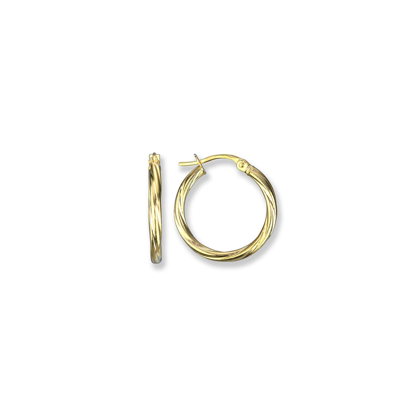 14K Yellow Gold Hoop Earrings - 2218