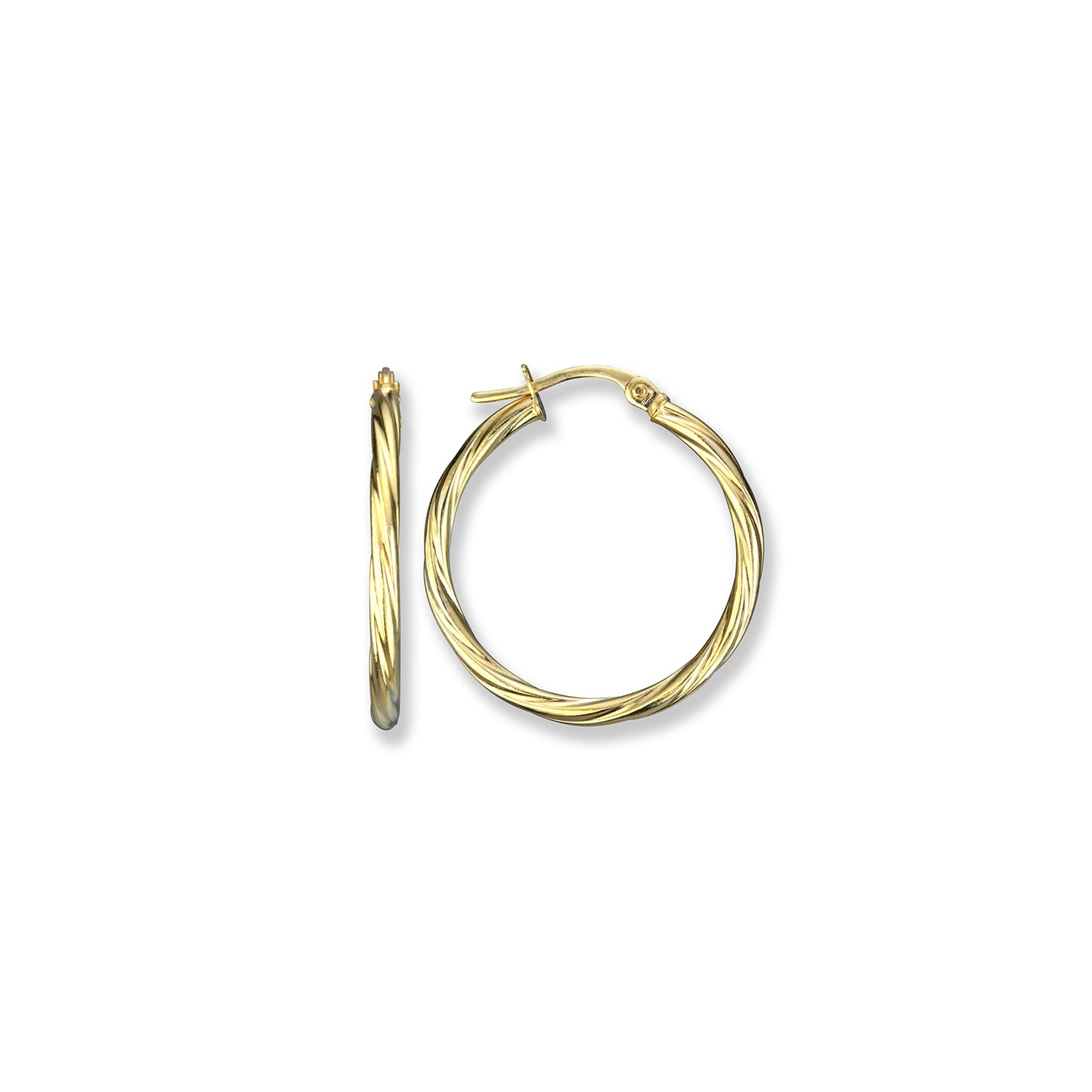 14K Yellow Gold Hoop Earrings - 2219