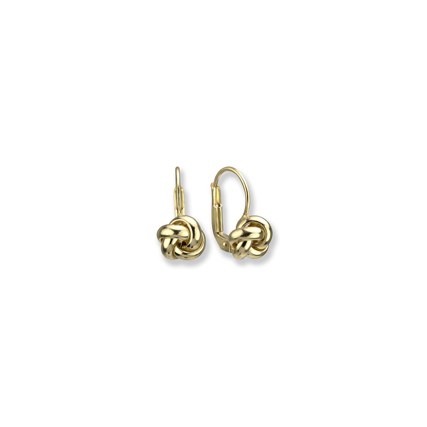14K Yellow Gold French Backings Knots Earrings - 2507