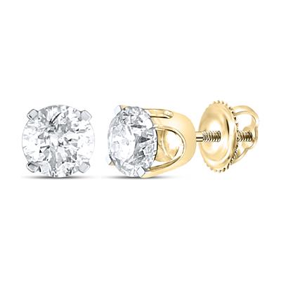 14k Screw Back Diamond Stud Earrings - 0.32CT TW