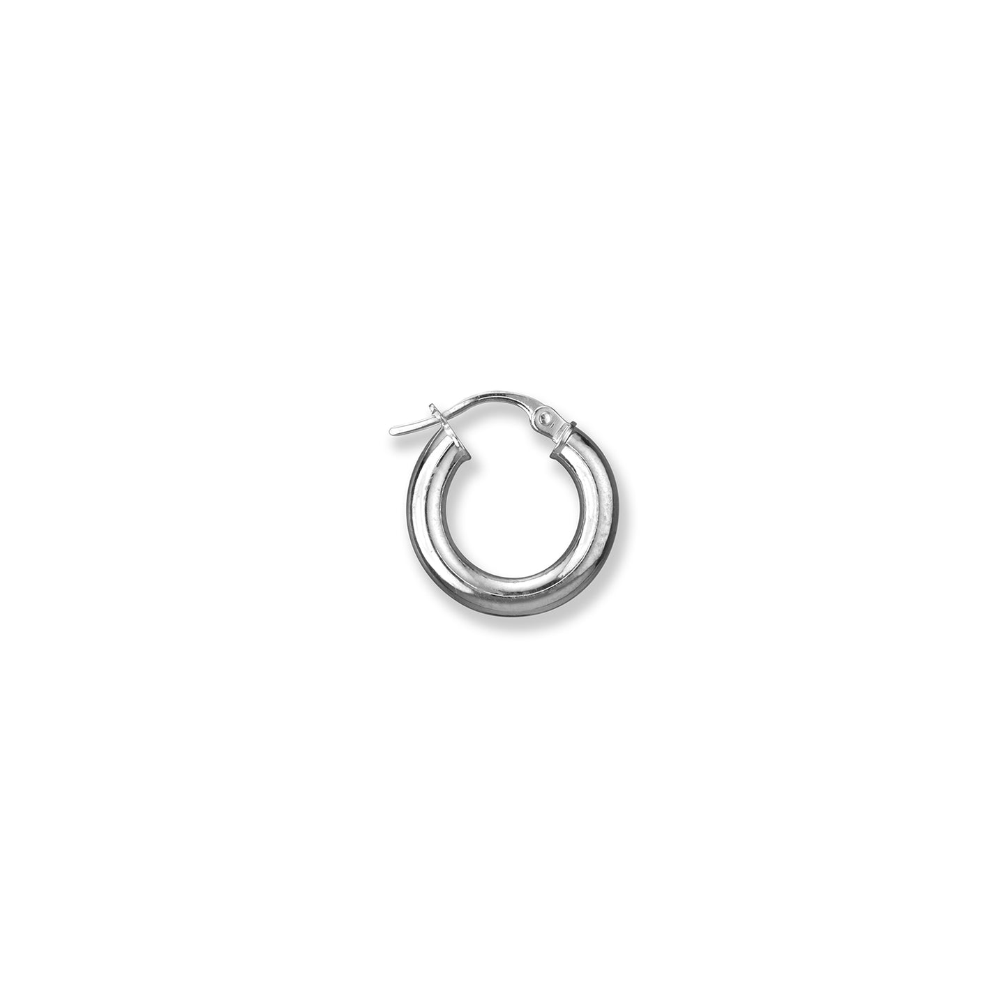 18K White Gold Hoops - 3409