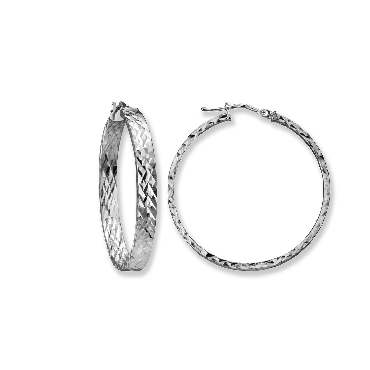 10K Gold DC Hoop Earrings