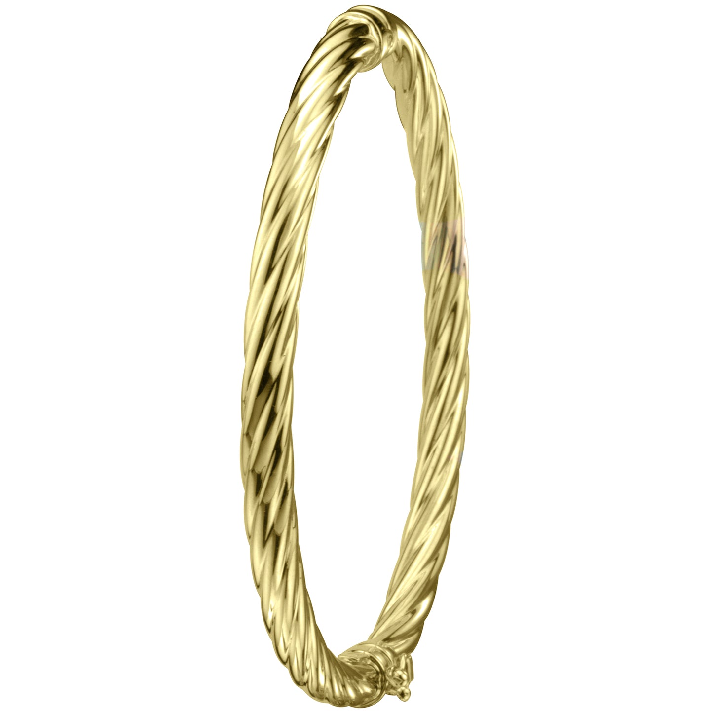 10K Yellow Gold Twisted design Bangle - 602
