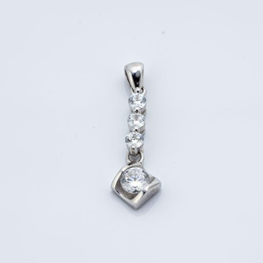 925 Sterling Silver Stone Drop Pendant