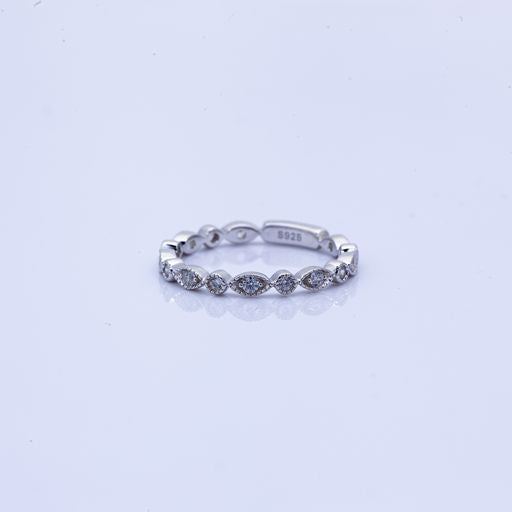 925 Sterling Silver Ring 18K Gold plating with CZ