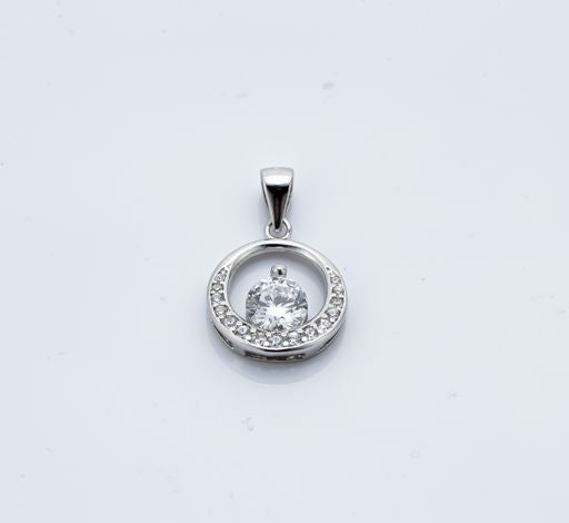 925 Sterling Silver with CZ Pendant