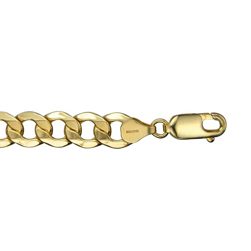 10K Hollow Curb Gold Chain/Bracelet - 843