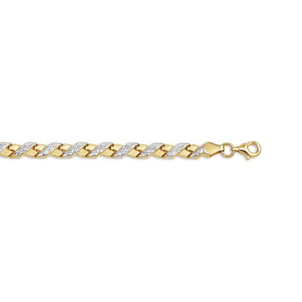 10K Yellow and White Gold Ladies Bracelet - Cleo 9107