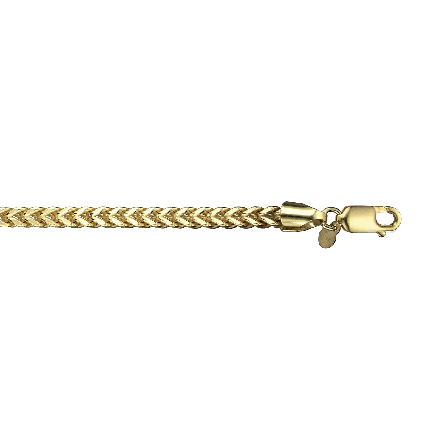 10K Hollow Franco Yellow Gold Chain/Bracelet - 973