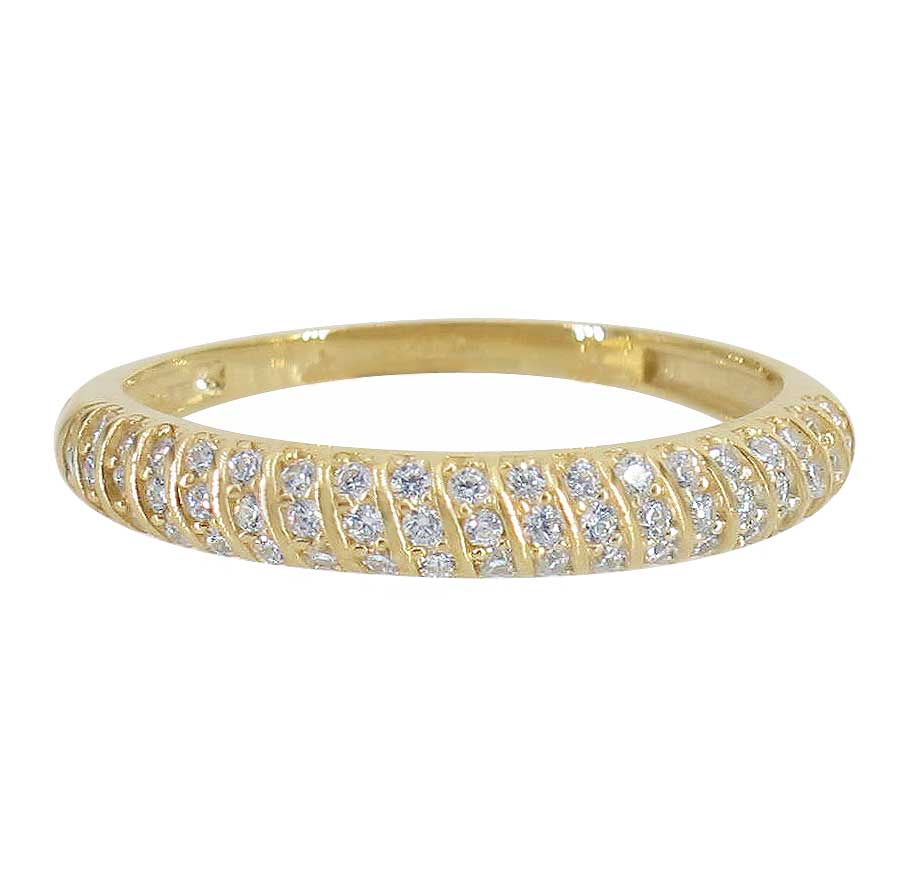 10K Gold CZ Ring - R012