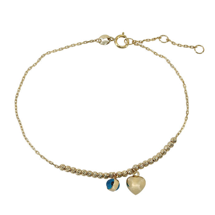 Evil eye - 10K Gold Bracelet- B77A