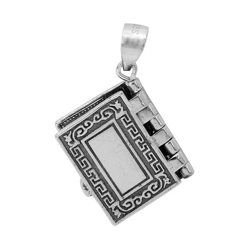925 Sterling Silver Bible Pendant with CZ-CHPL5645-1