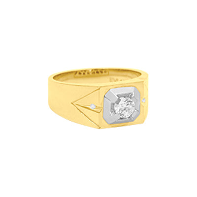 10K Yellow Gold Men's Rings - 0.50TW