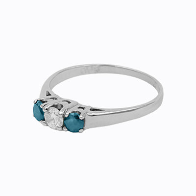 14K White Gold Diamond Anniversary Ring