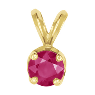 14K Yellow Gold Ruby Pendant