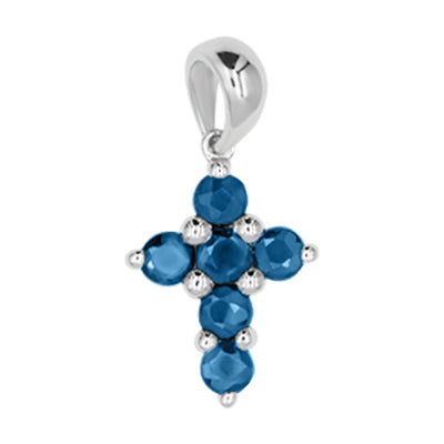 14K Sapphire White Gold / Diamond Pendant