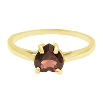 10K Heart Garnet Promise Ring