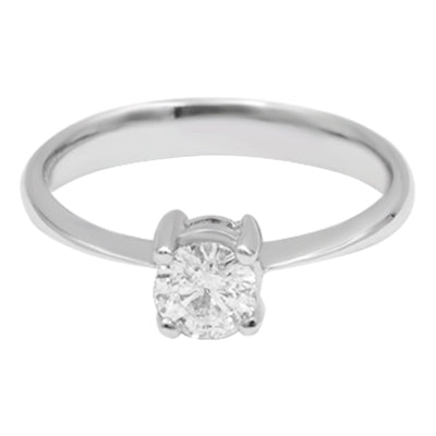 14K Classic Round TW 0.25 Diamond Solitaire Ring
