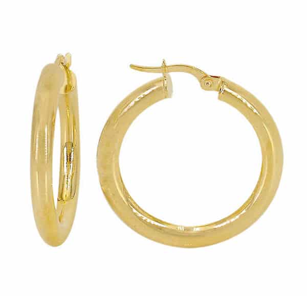 10K Yellow Gold Hoop Earrings - E161-21