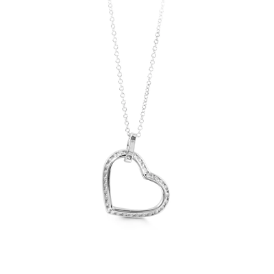 10K White Gold Heart Ladies Necklace - Forever 3042