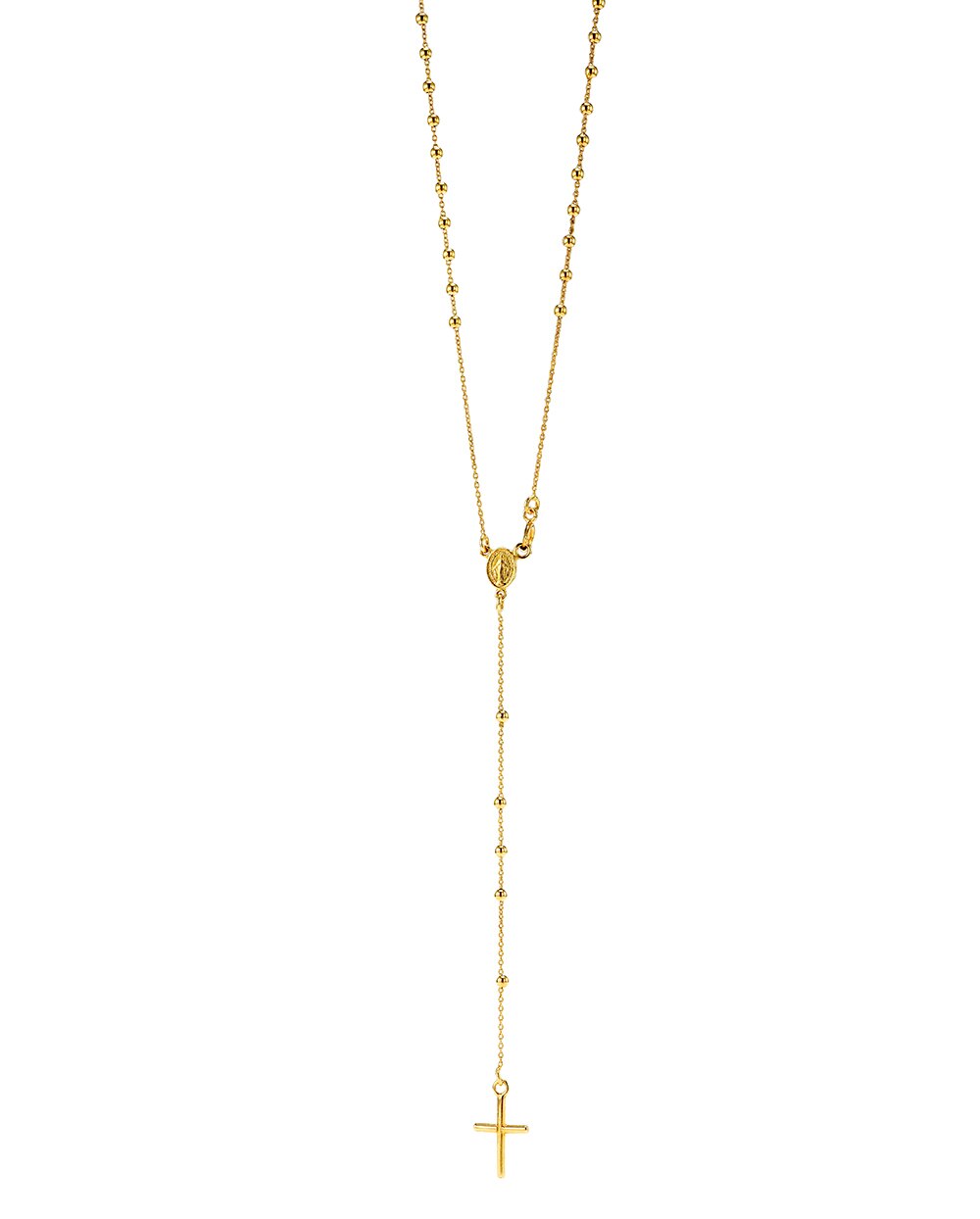 14K Yellow Gold Rosary Necklace - Hope 3151