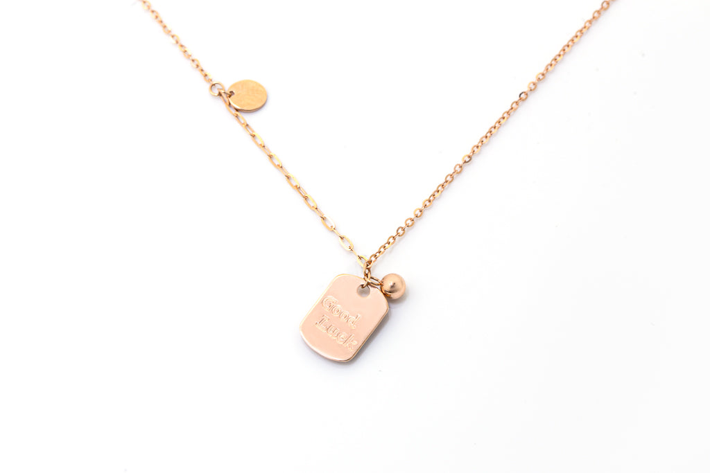 18K Gold Rose Gold Good Luck Necklaces