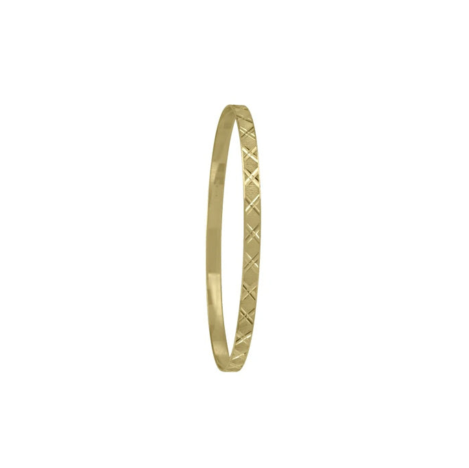 10K Yellow Ladies Bangle - 4MM