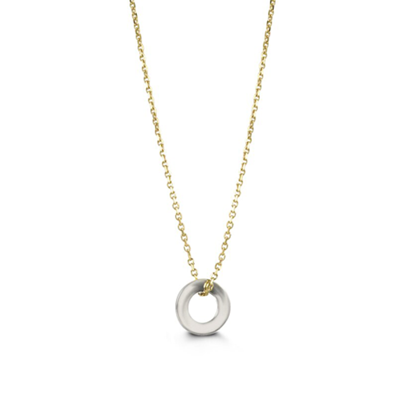 10K Yellow and White Gold Ladies Necklace - Melody 3302