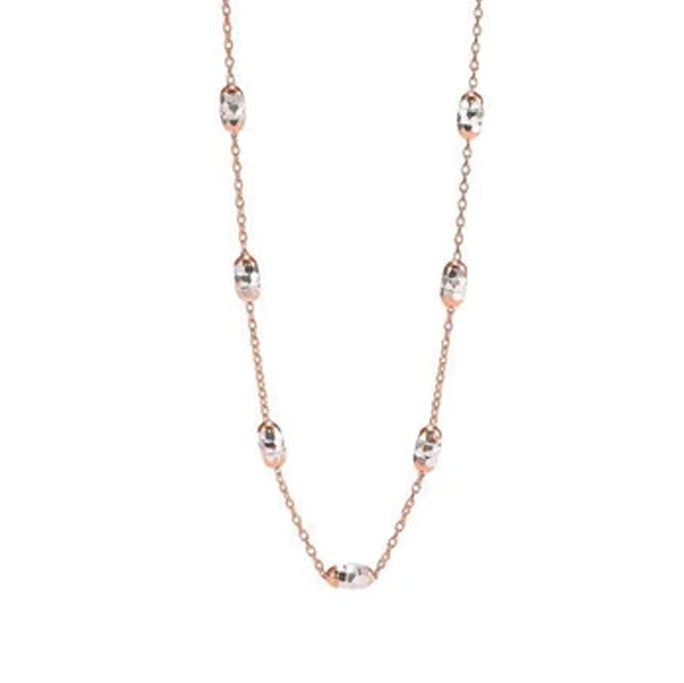 10K White,Yellow and Rose Gold Necklaces - Rosa 9211