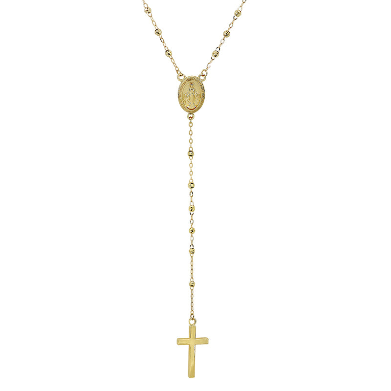 10K Yellow Gold Rosary Necklace - N036