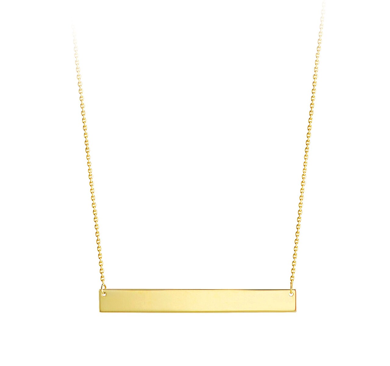10K Yellow Gold Ladies Bar necklace - Monogram 3404