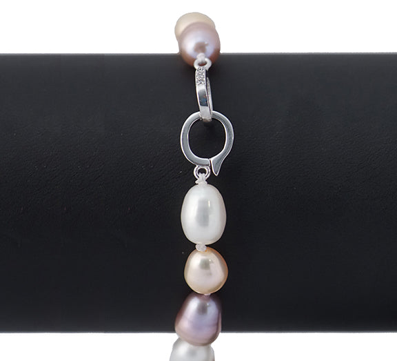 Fresh Water Pearl with Silver Clasp Bracelet