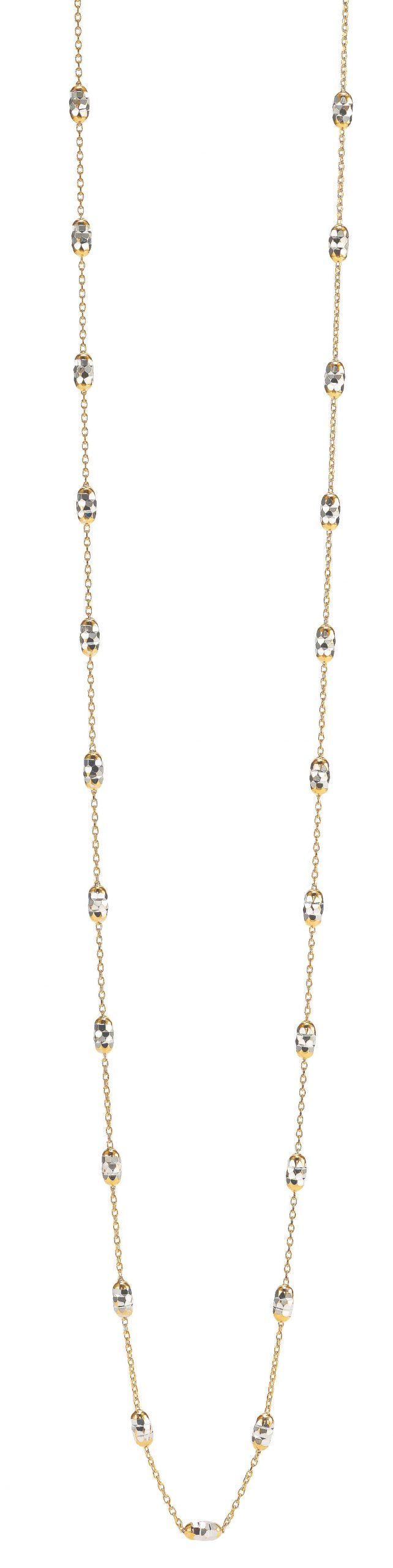 10K White,Yellow and Rose Gold Necklaces - Rosa 9211