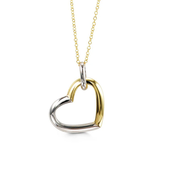 10K Yellow and White Heart Ladies Necklace - Forever 3041