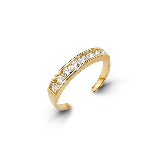 10K Yellow Gold Toe Ring Pebbles 7001